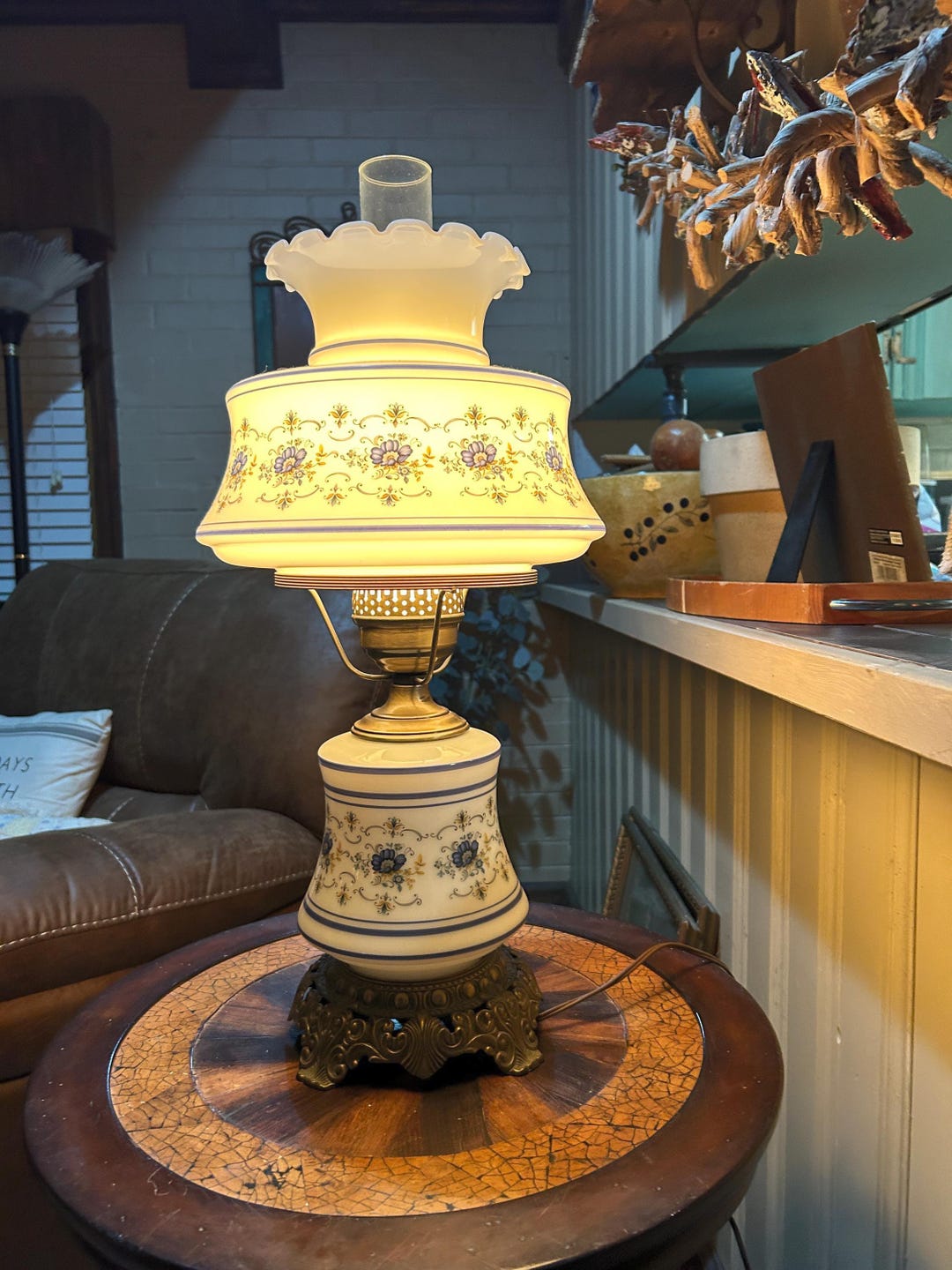 Vintage 1973's Quoizel Abigail Adams Hurricane Lamp - Etsy