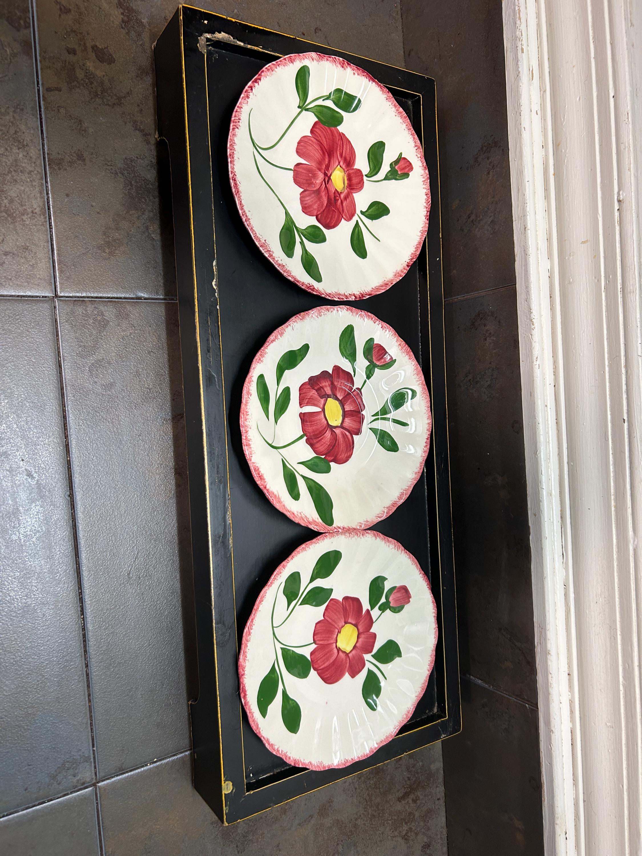 Vintage Blue Ridge Southern Pottery Plates: Hand-painted Bread & Butter ...