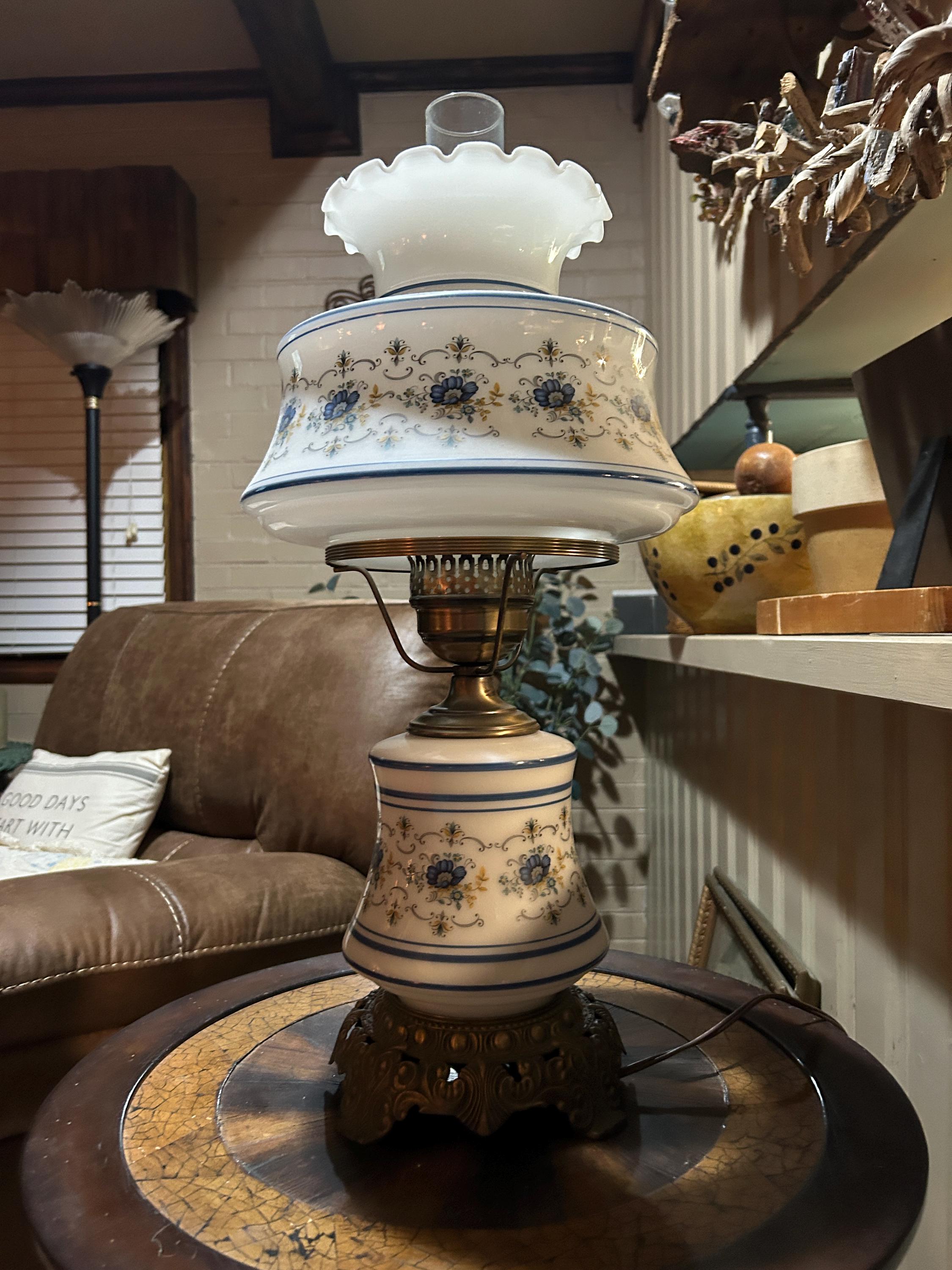 Vintage 1973's Quoizel Abigail Adams Hurricane Lamp - Etsy