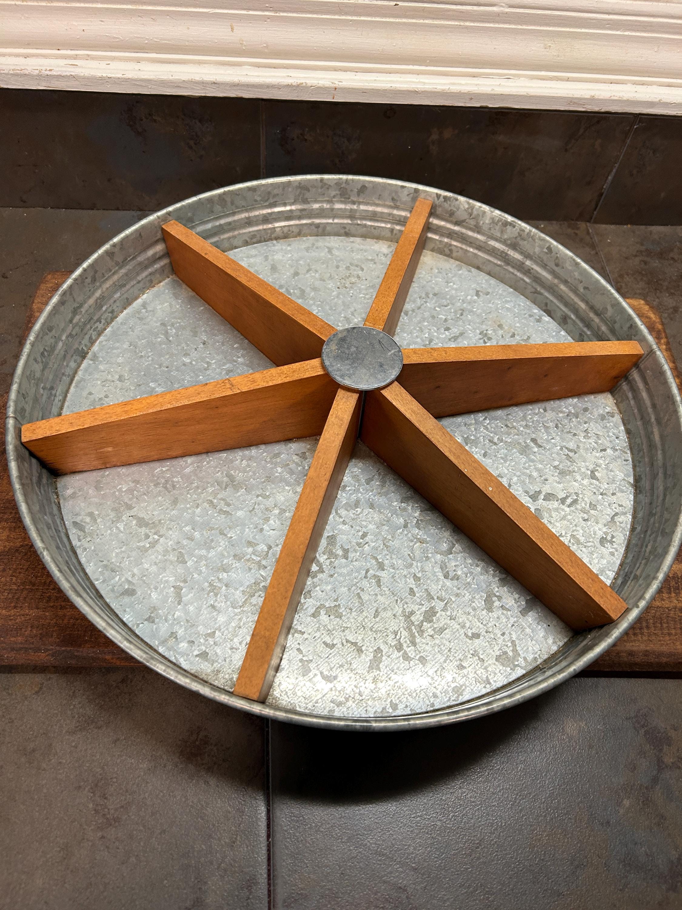 Galvanized , Metal and Wood , Lazy Susan, Better Homes and Garden