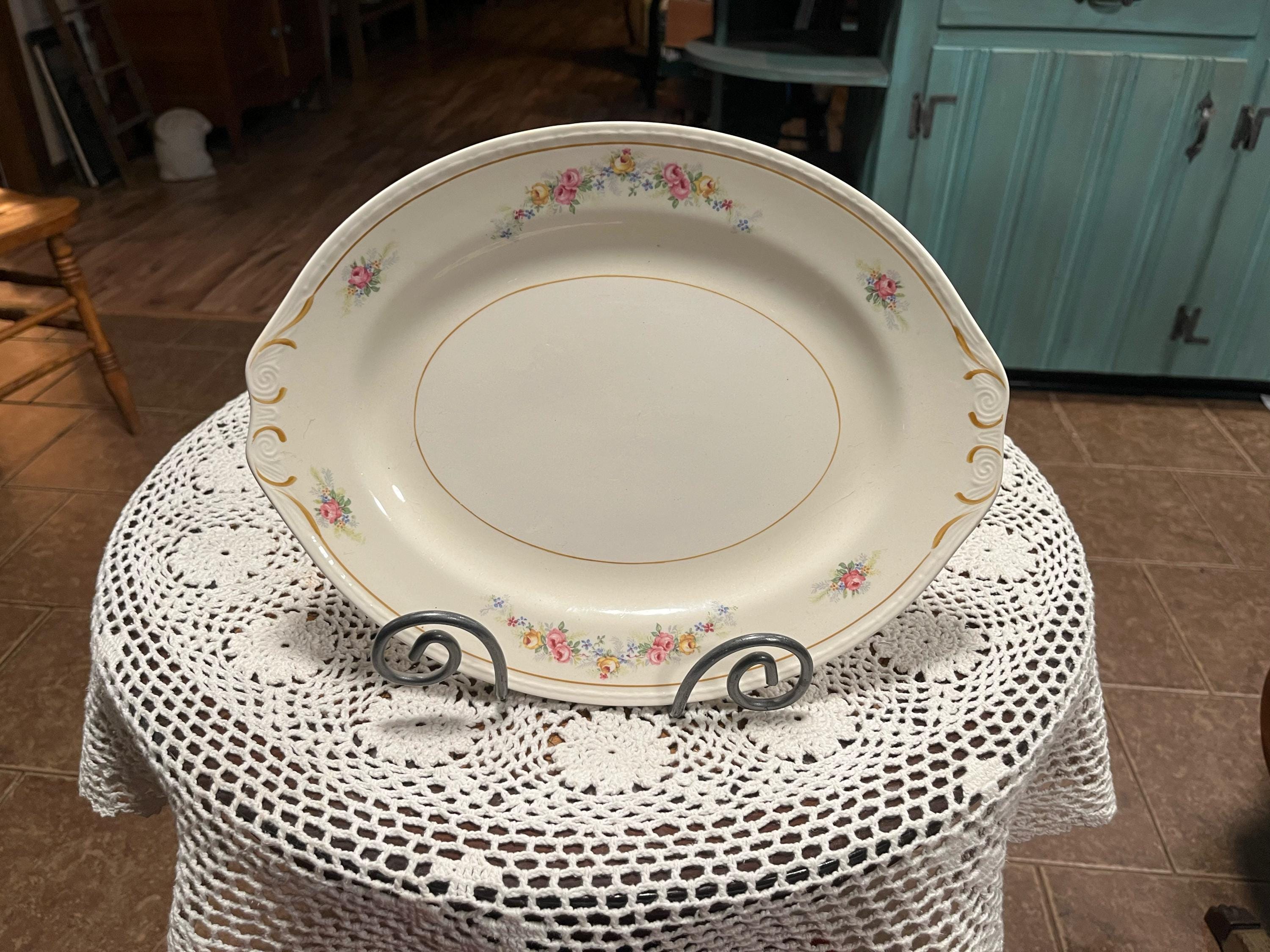 Homer Laughlin 12" inch platter eggshell Georgian usa