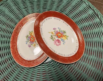 2 Leigh Ware oval platters