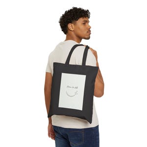Bolso de lona Fresh Start / Diseño minimalista de pizarra en blanco, algodón neutro imagen 13