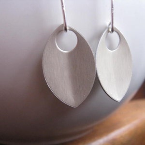 silver dangle earrings. sterling silver earrings. anodized aluminum jewelry. made in Canada image 3