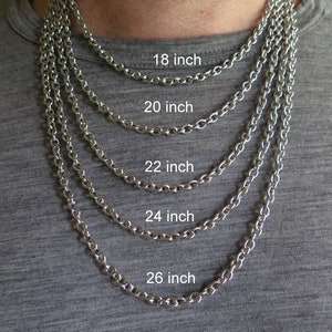 mens box chain necklace. anodized aluminum jewelry. black necklace with silver edge. made in Canada. image 9