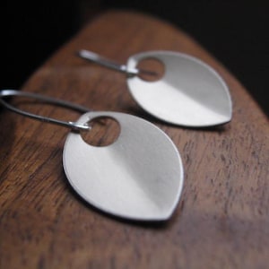 silver dangle earrings. sterling silver earrings. anodized aluminum jewelry. made in Canada image 2