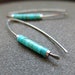 hypoallergenic turquoise earrings. niobium jewelry for sensitive ears. natural turquoise gemstones. nickel free earrings. 