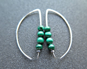 emerald green malachite earrings. green splurge earrings. Canadian seller in Calgary Alberta.