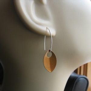 silver dangle earrings. sterling silver earrings. anodized aluminum jewelry. made in Canada image 4