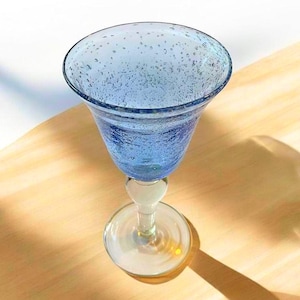 Artland Iris Blue Bubble Glass Water Goblet