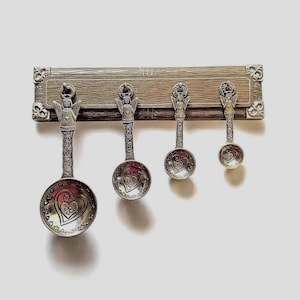 Ganz 4-Piece Hearts & Angels Measuring Spoon Set with Rack