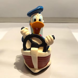 Vintage PVC 1994 Disney Donald Duck Tugboat Money Bank
