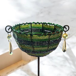 Vintage Beaded Tealight Candle Votive