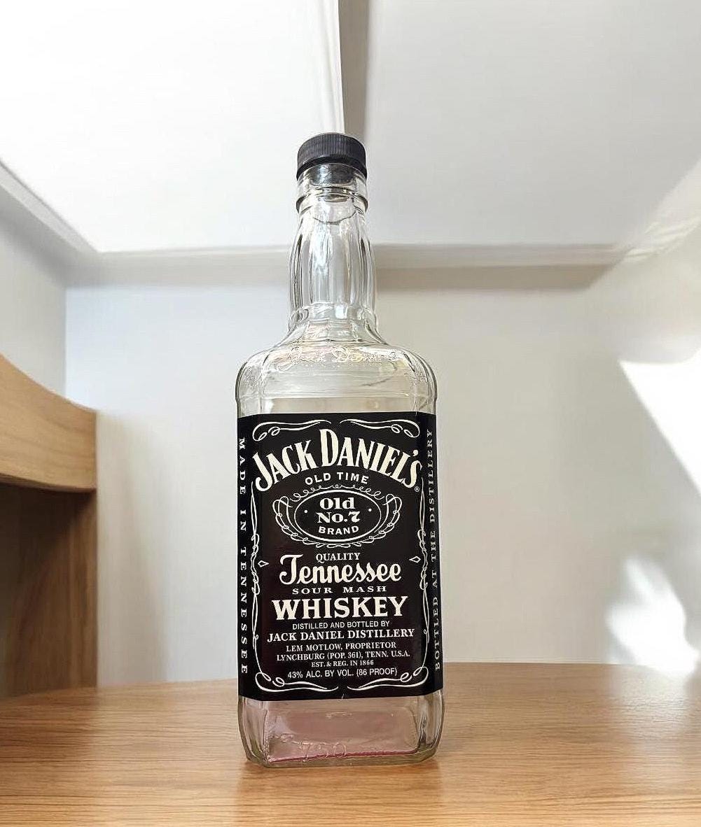 Jack Daniel's Old No 7 Gold Metal Empty Bottle and Tin Set - Etsy