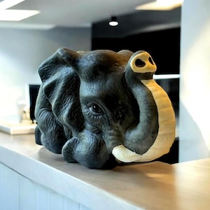 Vintage Ceramic Elephant Money Coin Bank