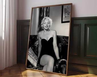 Poster Marilyn Monroe En Tutu - Décoration Murale 60x90cm Noir Et Blanc