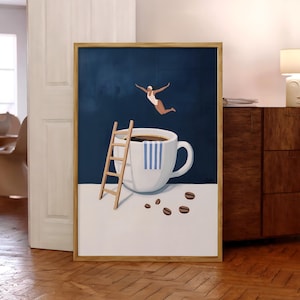 Guten Morgen Kaffee Poster Druck, Espresso Wandkunst, Kaffeeliebhaber Druck, Trendiges Küchen Poster, Kaffee Druck - Physischer Druck