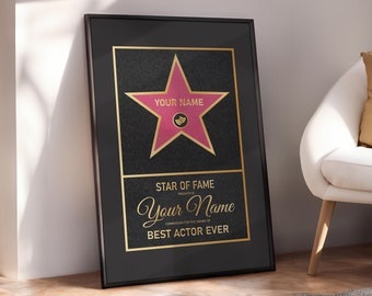 hollywood star template editable