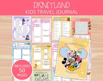 Diario di viaggio per bambini Mickeyy, libro di attività per le vacanze nei parchi a tema, pianificatore di vacanze per bambini, itinerario delle vacanze, album ricordo delle vacanze