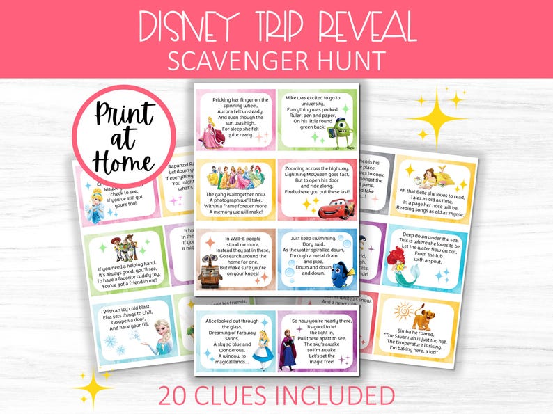 Disney Clues Surprise Vacation Treasure Hunt | Fun Theme Park Trip Reveal | Magic ...