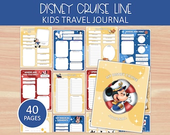 Diario e libro di attività per le vacanze in crociera DCL Kids, pianificatore per le vacanze in crociera Mickeyy Kids, itinerario di crociera e album ricordo delle vacanze