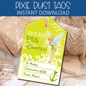 DCL Pixie Dust Tag, Cruise Vacation Fish Extender Labels, Magical Cruise Pixie Dust Labels, Printable Cruise Gift Tags, Fairy Dust Label