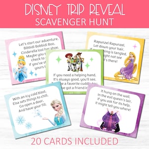 Theme Park Trip Reveal Scavenger Hunt, Surprise Vacation Treasure Hunt, Magical Rhyming Clues Game, Birthday Gift, Christmas Gift Download