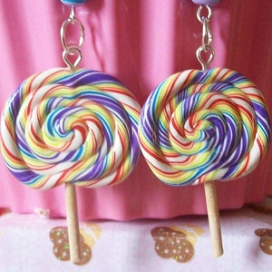 Rainbow Lollipop Earrings image 1