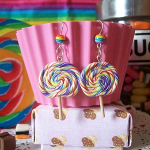 Rainbow Lollipop Earrings image 2