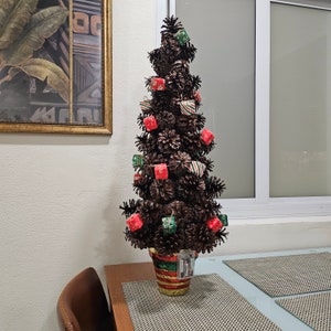 Christmas cone tree, Christmas Tree,Christmas inspired,Christmas ornament, cones,Christmas Tree