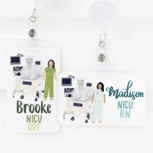 NICU Personalized Badge Buddy, Handmade Nurse Name Tag, Neonatal ICU, HFJV