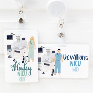 NICU Badge Buddy, Personalized Healthcare Name Tag, Laminated ID