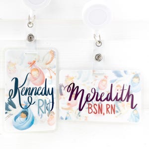 Personalized badge buddy, ID name tag back, Labor and delivery