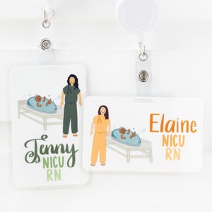 NICU Personalized Badge Buddy, Handmade Nurse Name Tag, Healthcare ID Badge