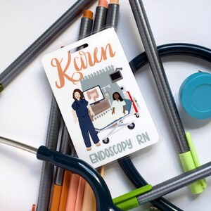Badge buddy, Endoscopy nurse, Personalized name badge, Badge back, Healthcare worker accessory, Nurse badge buddy, Medical name badge