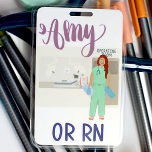 Badge buddy, OR nurse, Personalized name badge, Badge back, Healthcare worker accessory, Nurse badge buddy, Medical name badge