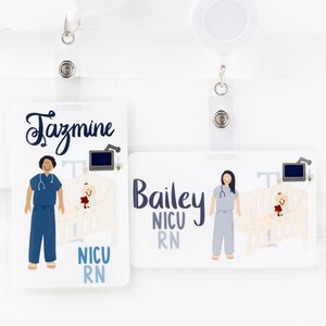 NICU Badge Back, Nurse Name Tag, Laminated Healthcare ID
