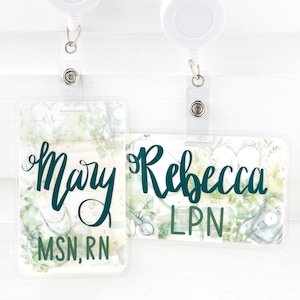 Personalized badge buddy, ID tag, Healthcare name badge