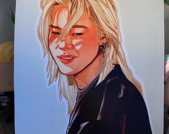 Jimin long hair fanart | Original illustration inspired by Jimin long hair