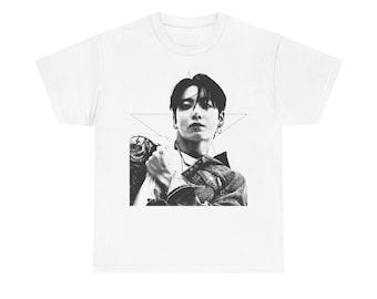 Black and White Jungkook Tee | Jungkook T-Shirt