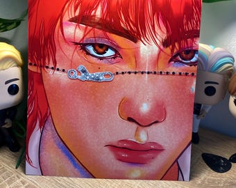 V red hair fanart | Original illustration inspired by V red hair