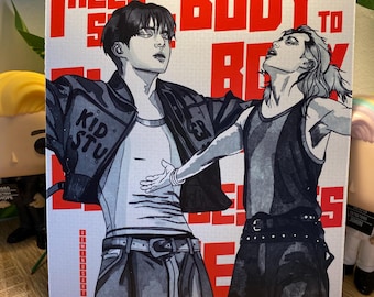 Jikook body to body fanart | Original illustration inspired by Jikook body to body