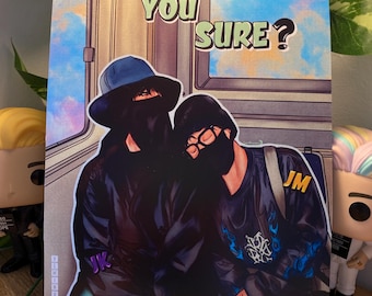Are you sure Jikook fan art | Original illustration inspired by Are You Sure Jimin & Jungkook