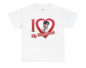 I Heart My Boyfriend SEOKJIN T-Shirt | Seokjin Heart Graphic