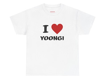 I Heart Yoongi / Suga Graphic T-Shirt — K-Pop Fan Tee