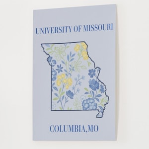 University of Missouri Print-Flower State Outline