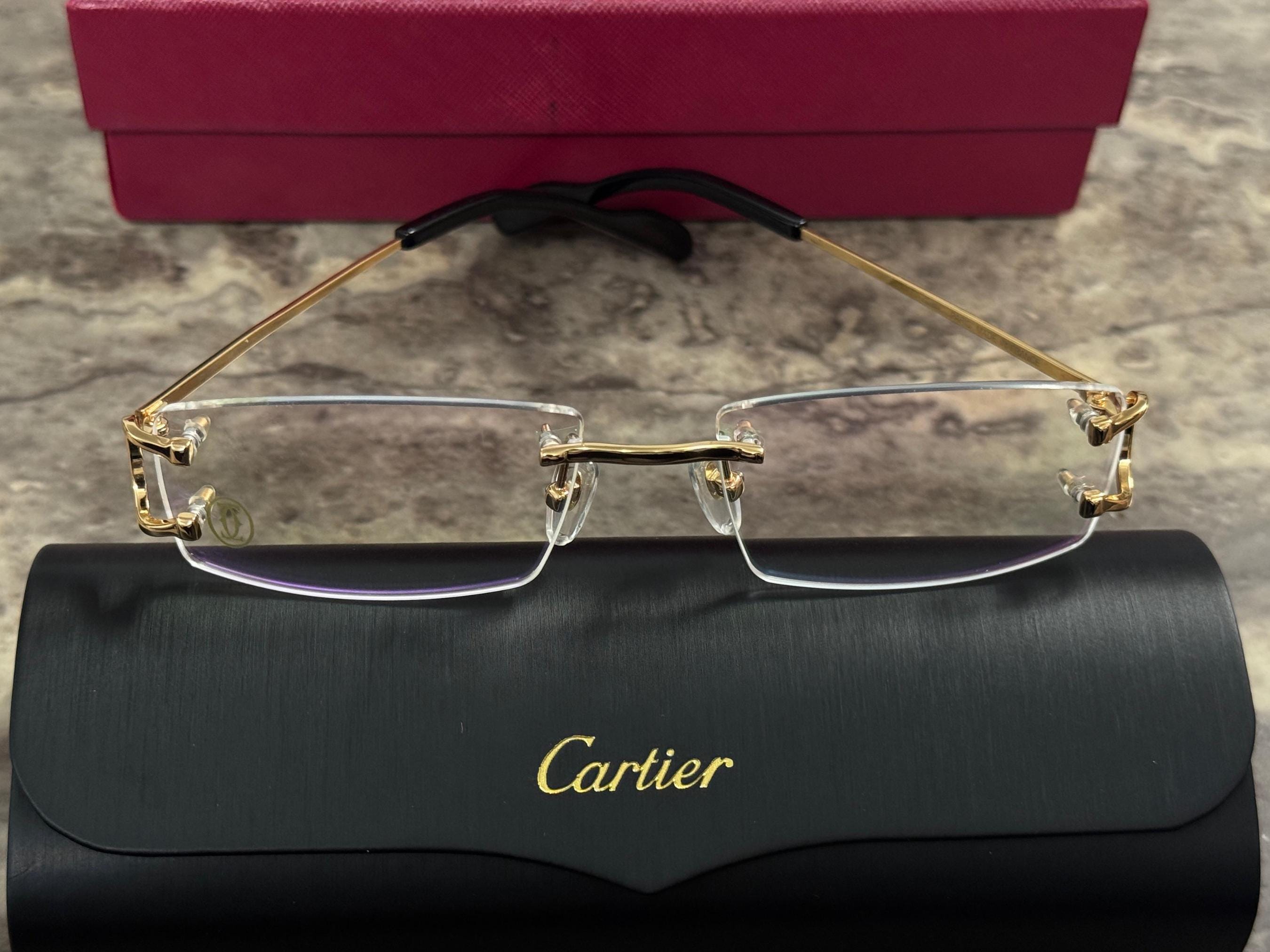 Cartier C Type Rimless Vintage Eyeglasses, Mod#ct00920 Titanium