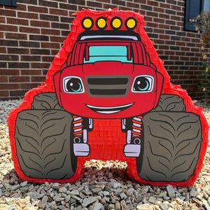 Blaze Monster truck inspired personalized piñata