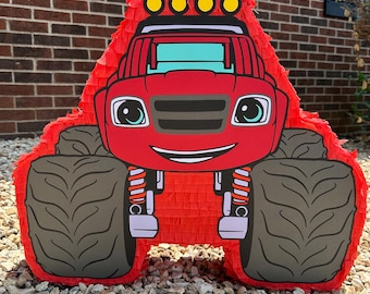 Piñata personalizada inspirada en el monstruo camión Blaze