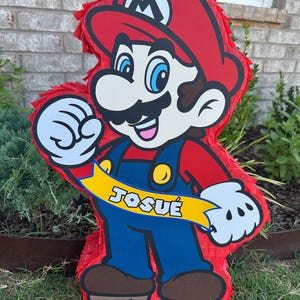 Super Mario Bros inspired personalized piñata